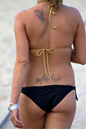 back tat at the beach